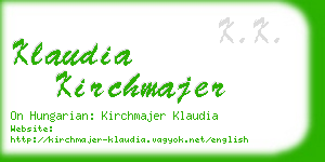 klaudia kirchmajer business card